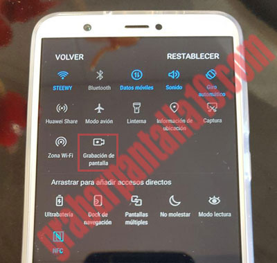 añadir-acceso-directo-grabacion-pantalla-huawei-p-smart
