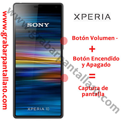 Como hacer una captura de pantalla en un móvil Sony Xperia 10, XZ3, XA2, XZ1, X Compact, XA Ultra, Z5
