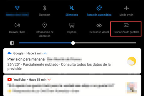 Grabar pantalla tablet Huawei